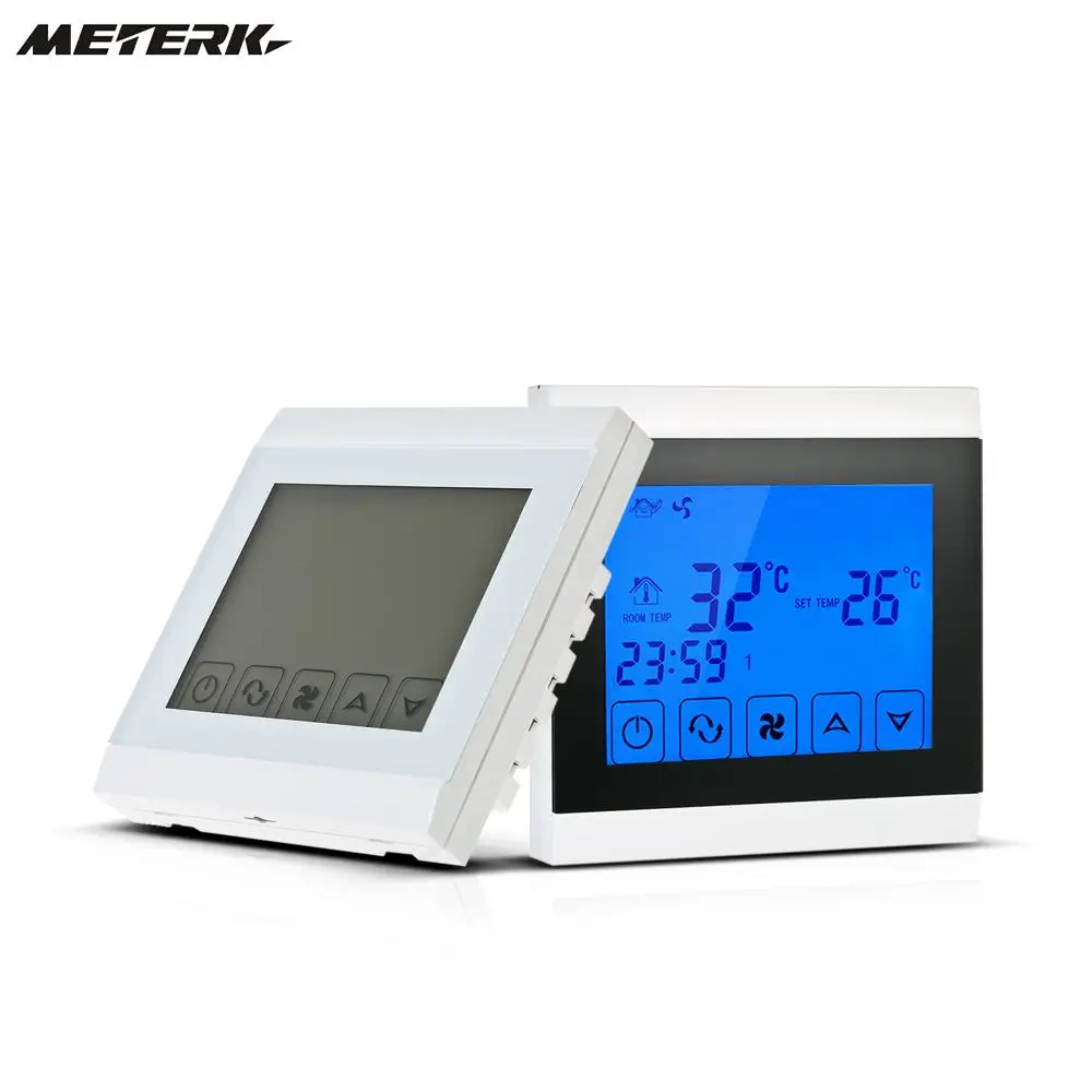110 130V Air Conditioner Thermostat 2 pipe with LCD Display Touch