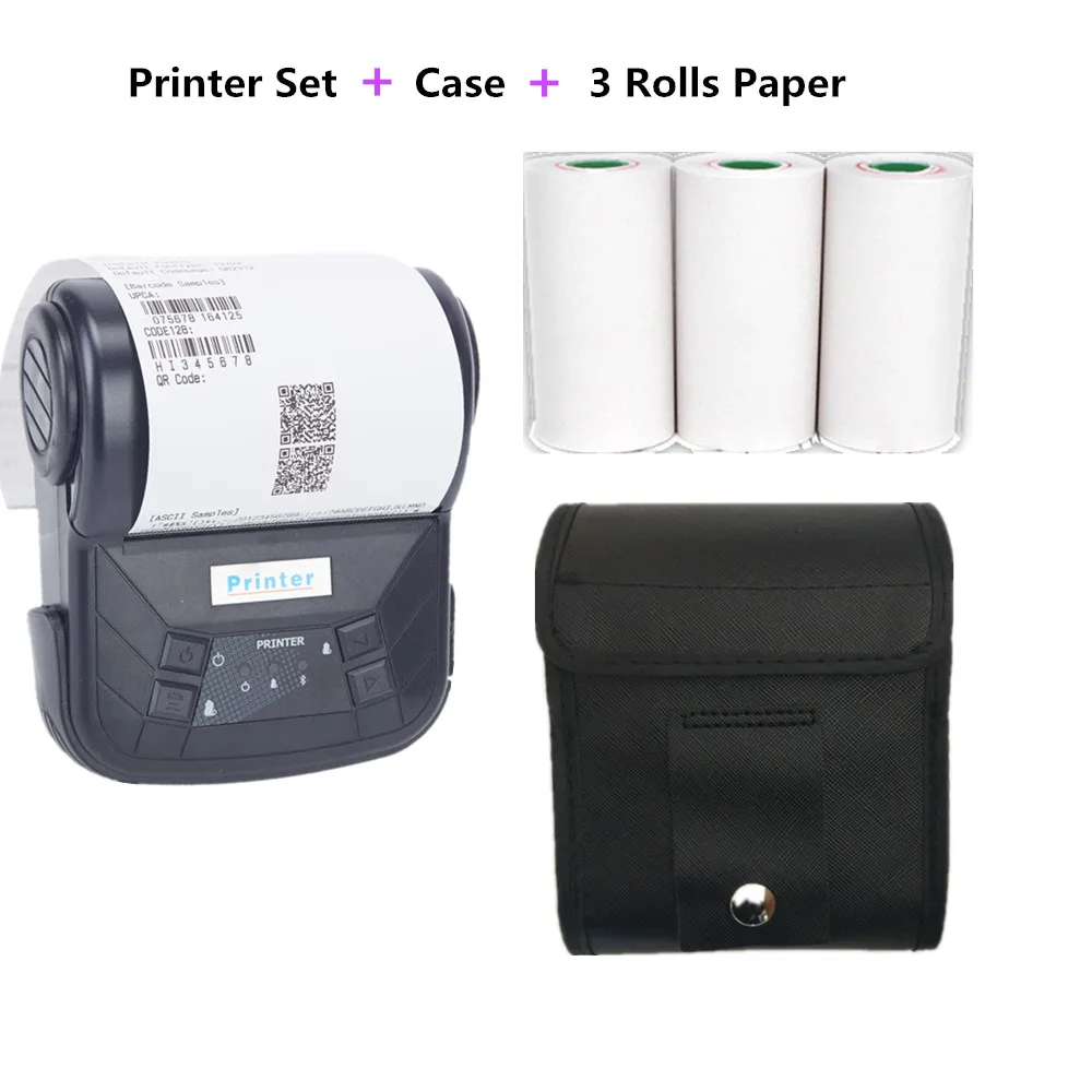 MTP-3B Thermal Printer receipt machine recibos plus case and paper