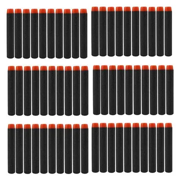 100 pcs for N-strike Elite Rampage Retaliator Series Blasters Refill Clip Darts Soft for Bullet 7.2 CM More Colors