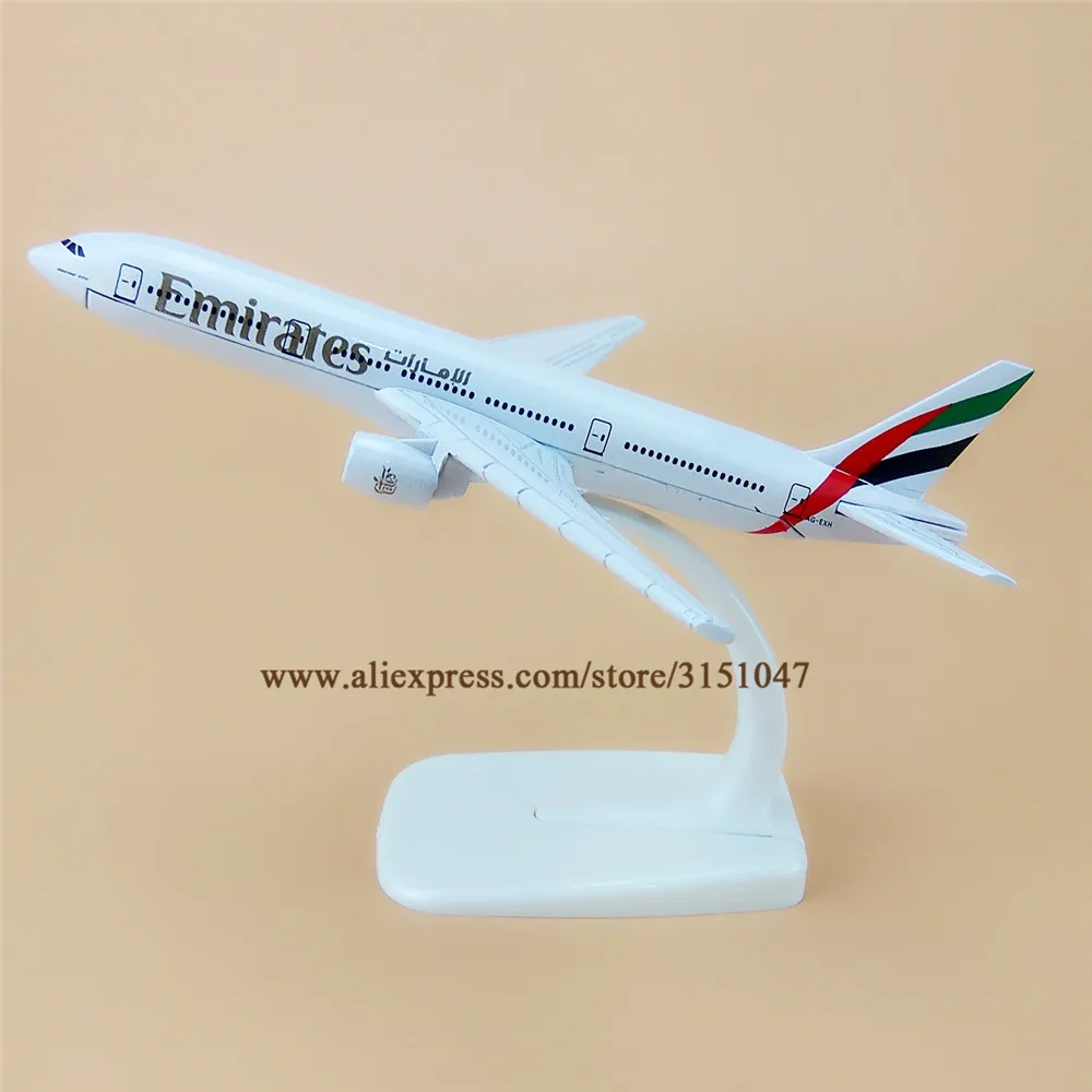 Alloy Metal Air Emirates B777 Airlines Airplane Model United Arab