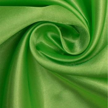 

High quality green polyester satin fabric for dress, cloth, curtain, table cloth, sofa patchwork DIY 150cm width by meter