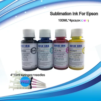 

XIMO Sublimation ink for Epson 4C inkjet printers xp30 xp214 xp204 wf-2520 SX125 SX130 S22 SX420W C79 C90 etc, 4*100ml bottle
