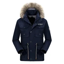 Армейская парка с меховым воротником мужская Высококачественная утепленная флисовая мужская зимняя куртка Camperas hombre invierno Мужская парка hombre