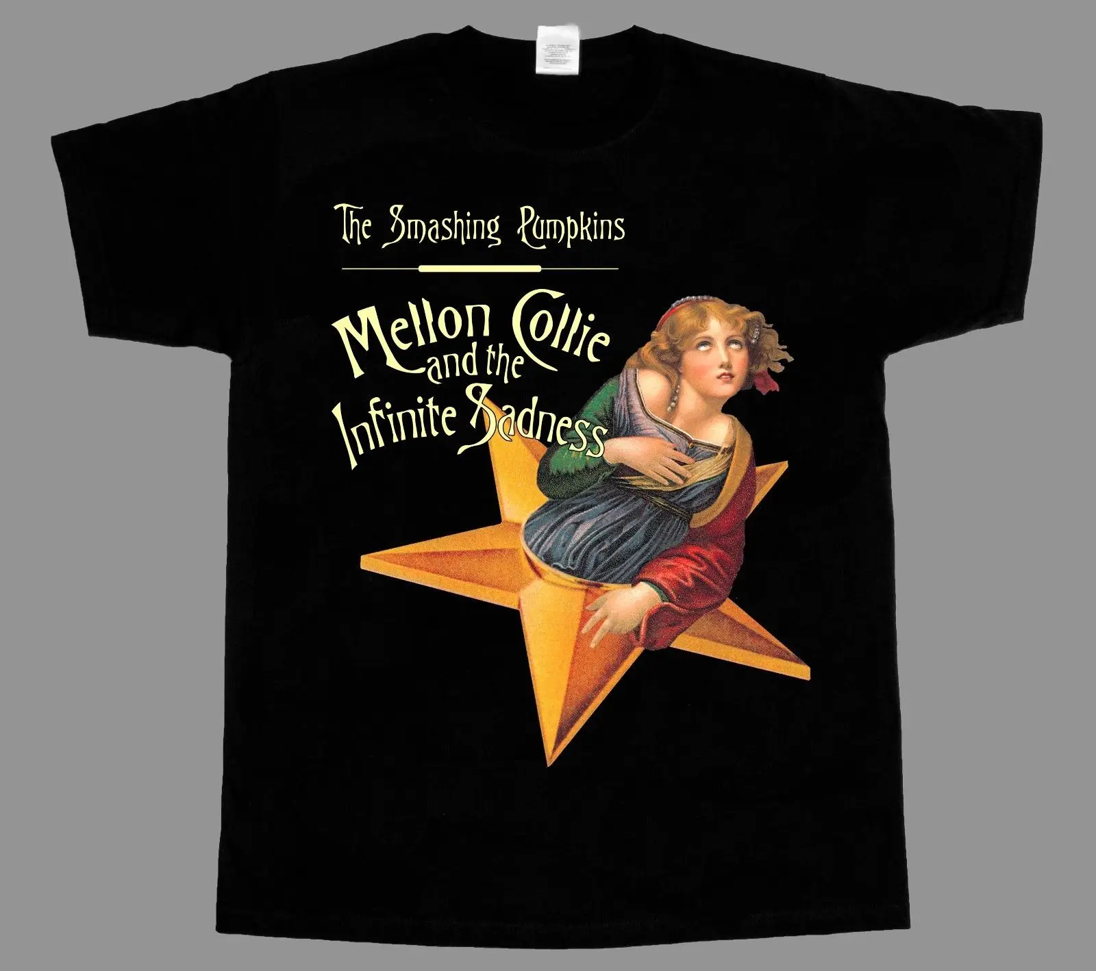THE SMASHING PUMPKINS MELLON COLLIE AND THE INFINITE SADNESS NEW BLACK T SHIRT 100 cotton tee