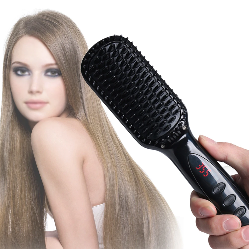 

Tools Auto Beard Anti Static Hair Straightening Brush Fast Styling Comb Ceramic Heating Professional Negative Ion Electric