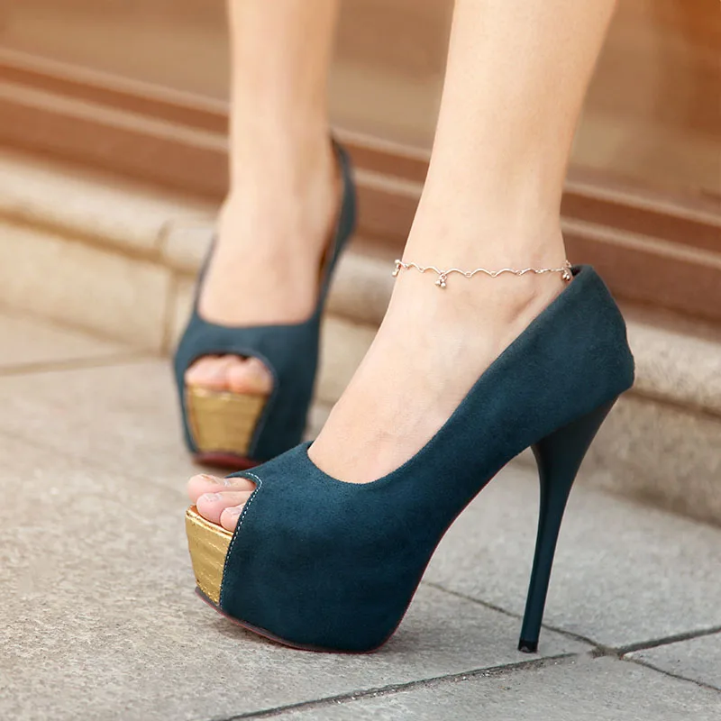 

SARAIRIS 2019 Mature Big Size 34-43 Platform High Heels Party Lady women's Pumps Nightclub Wedding Bride Flock women's Shoes