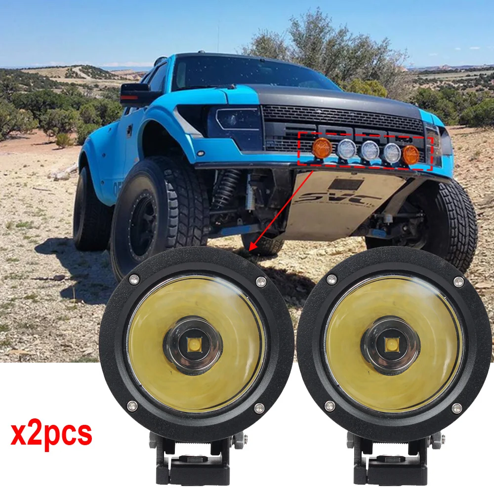 12V 24VLed driving lights 25watts Led cannon lights Round Led driving lights used for 4x4 car