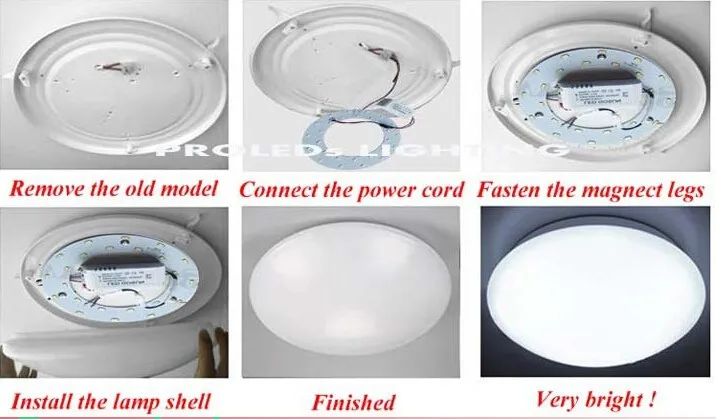 Conduziu a Luz de Teto Ano de Garantia Rodada Pcb Bordo Duplo Cores Circular 2d Techo Levou Tubo 120v 220v 230v 240v 18w 24 2 w 21 Ano de garantia rodada 18W 24 2