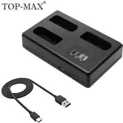 TOP-MAX EN-EL14 Smart трехканальный Зарядное устройство Камера Батарея Зарядное устройство с USB кабель для Nikon DF D3100 D3200 D5100 D5200 P7000