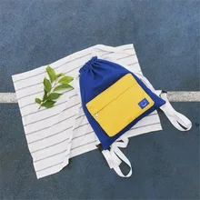 Новые Популярные Холст ранцы Для женщин Drawstring сумка милые рюкзаки пляжная сумка небольшой шнурок сумки мешок dos кордон et toile