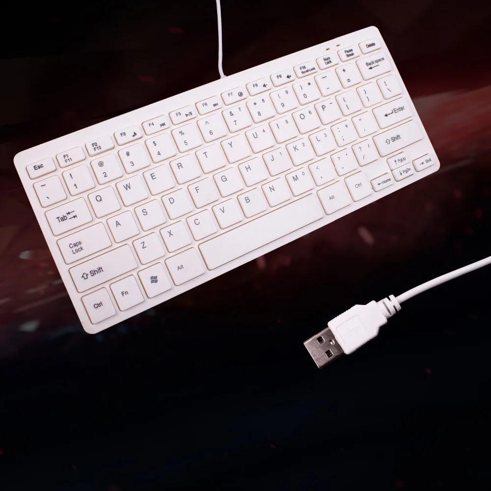 

Thin Section Wired Keyboard Multimedia Mini Keyboards Laptop Type Keyboard USB Exterior Waterproof Keyboard For Windows 10/8/7