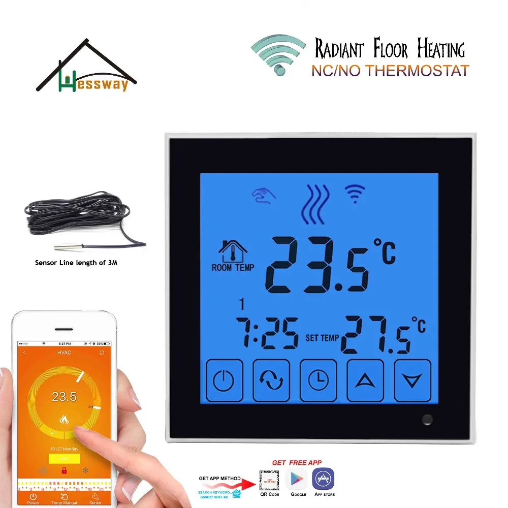 Android ISO APP 3A контроль температуры wifi термостат подогрев пола воды для мобильного датчика