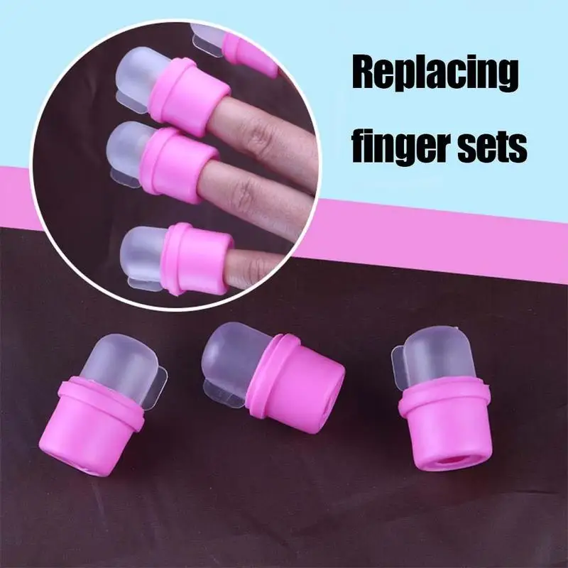 

10PCS Gel Nail Polish Remover Reuseable Wearable Clip Pink Soaker Caps UV Nail Degreaser Polish Wrap Tool Manicure Accessories