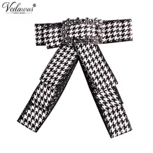 Vedawas дизайн Мода Геометрический галстук-бабочка стиль Броши 3 цвета кристалл заявление чокер ювелирные изделия подарок xg785
