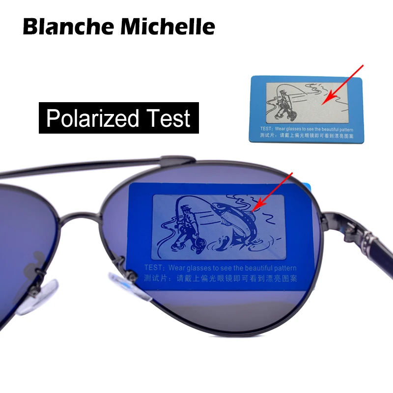Бланш Michelle Pilot поляризационные солнцезащитные очки для мужчин 2020 брендовые