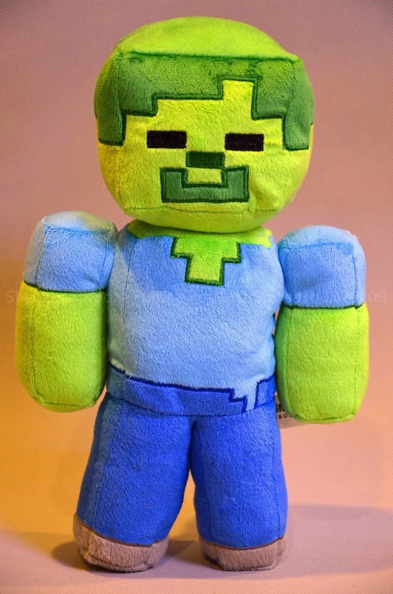 HOT Kids Toys Minecraft Toys MC Zombie Steve Plush Toys Creeper Doll 34CM Super Soft Juguetes Best Kids Toys For Christmas Gift