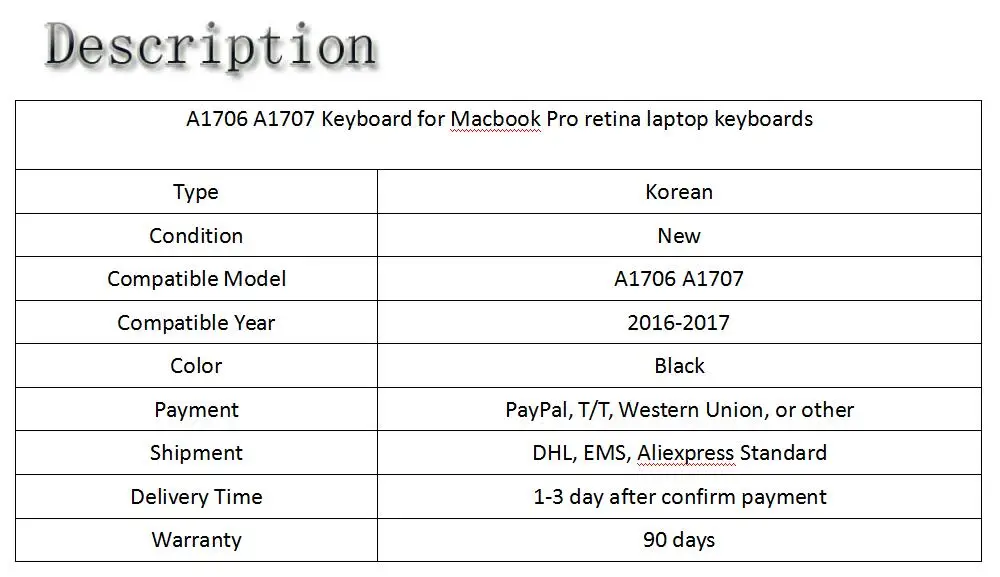 A1706 A1707 Клавиатура для ноутбука Macbook Air pro retina клавиатуры ноутбука MLH12 MPXV2 EMC3071 EMC3163