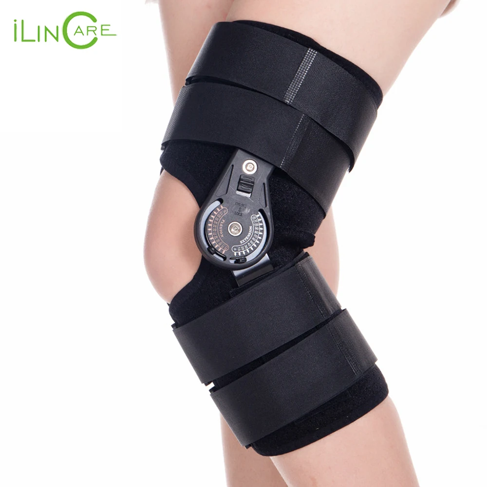 Adjustable Medical Hinged Knee Orthosis Brace Support Ligament Sport