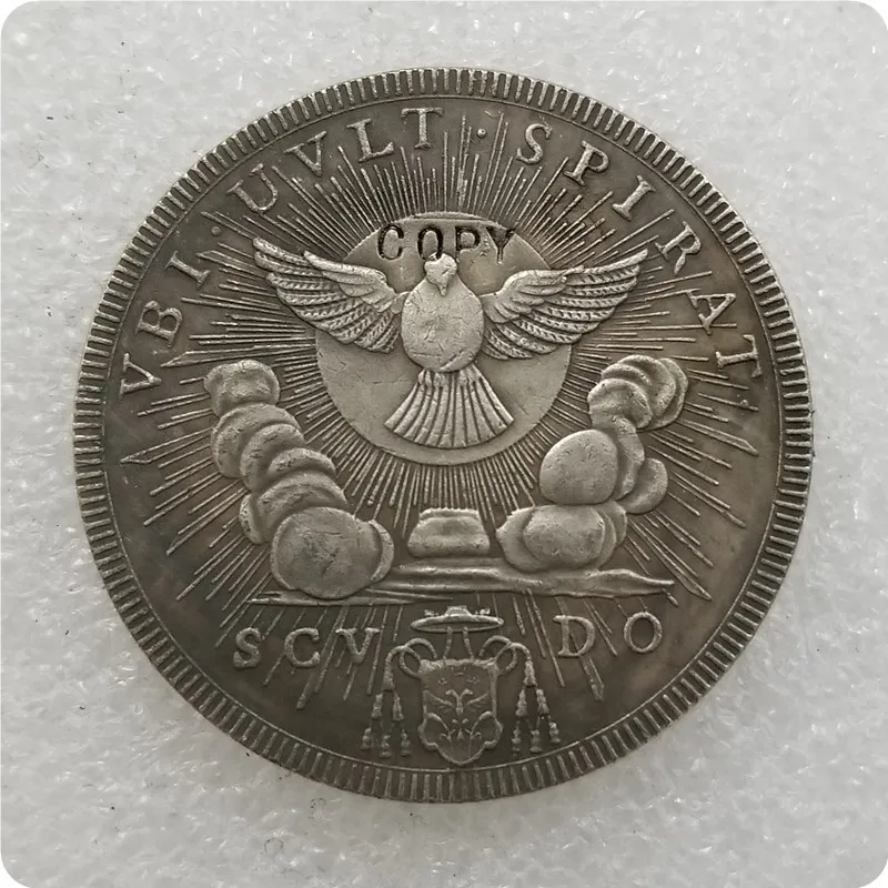 Памятные монеты итальянские Штаты 1758 1 Scudo Clement VII Sede Vacante копия монет Реплика