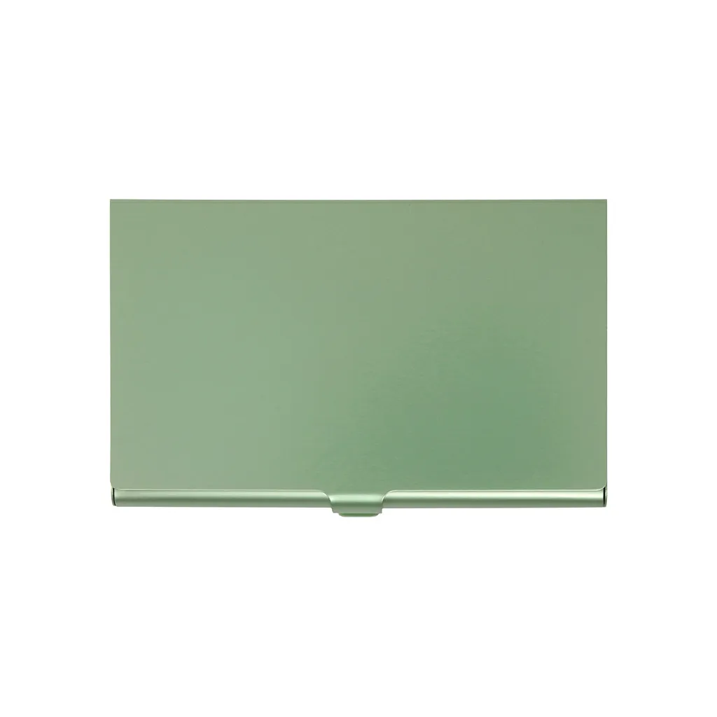 Металлическая визитная карточка имя держатель для карт кошелек коробка мини антимагнитный водонепроницаемый алюминиевый держатель для карт - Color: Green