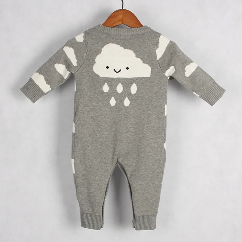 2019 Otoño e Invierno mameluco de bebé niño niña ropa de dibujos animados de las nubes de lluvia bebé recién nacido niños Bobo Bebe mono 0 -24 m 2019 Otoño e Invierno mameluco de bebé niño niña ropa de dibujos animados de las nubes de lluvia bebé recién nacido niños Bobo Bebe mono 0 -24 m