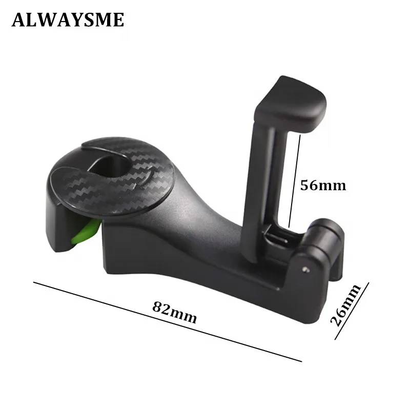 Автомобильные крючки ALWAYSME, автомобильные крючки спинки сиденья с держателем для телефона, универсальное транспортное средство для подголовника автомобиля, крючки, вешалка, подвесная сумка с замком