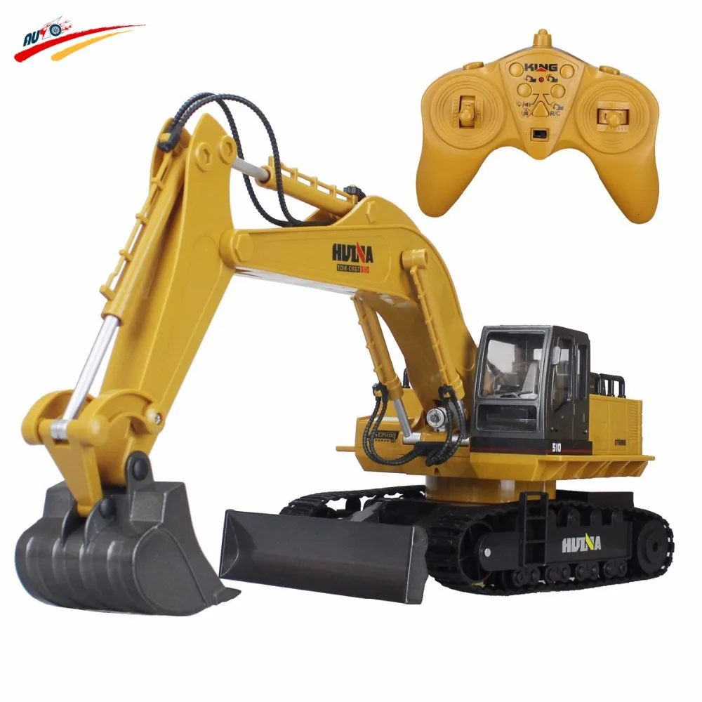 Радиоуправляемый грузовик 11CH экскаватор сплав 2 4 г Backhoes бульдозер пульт