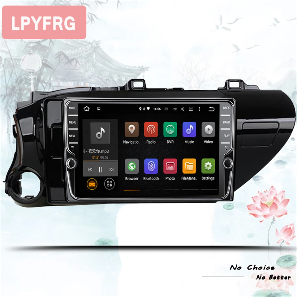 K1 K2 Android 9.1 car radio 2 din for Toyota Hilux 2016 - 2019 auto DVD on-board computer Navigatio