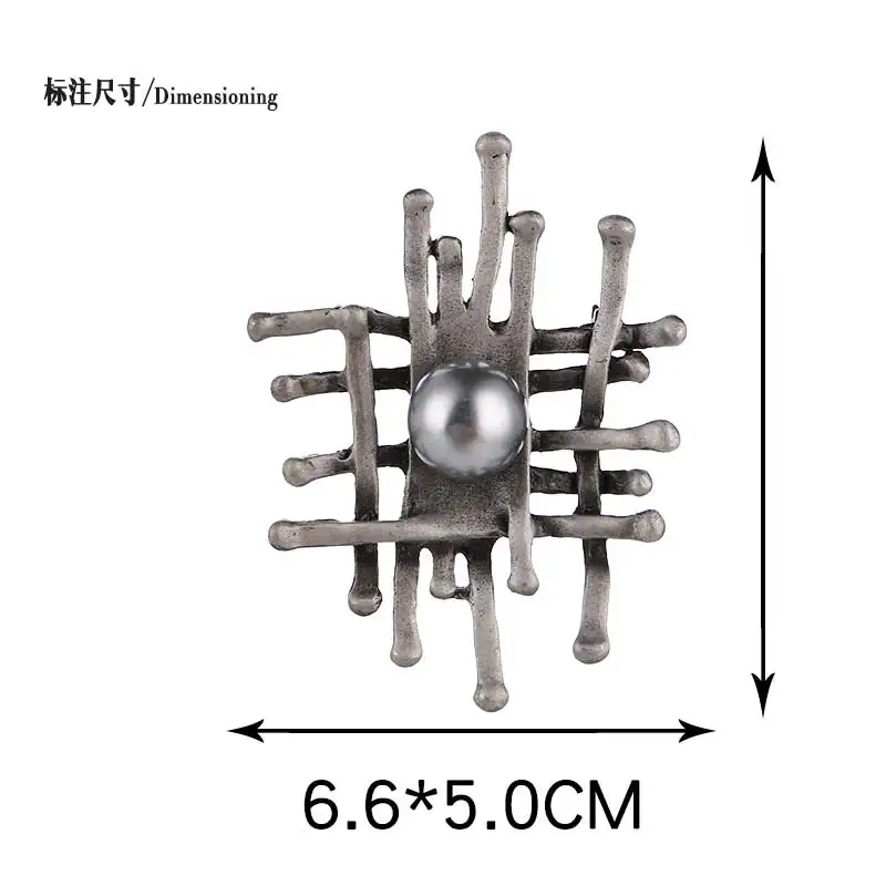 Ретро неправильный забор брошь булавки и броши для женщин древний серебряный жемчуг брошь воротник заколка на шарф украшение одежда ювелирные изделия