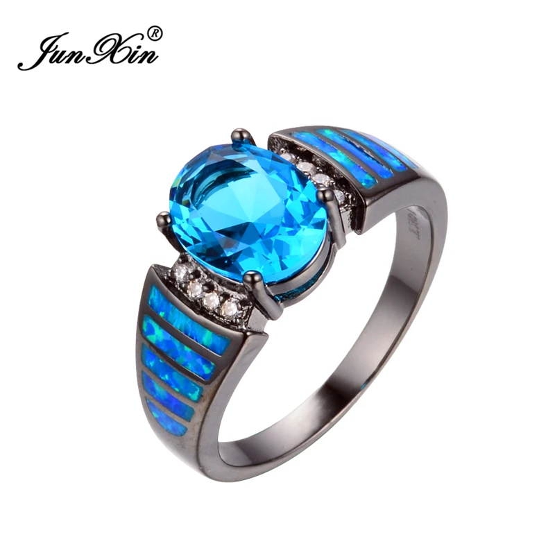 size 6789 attractive light blue jewelry women wedding blue opal rings 10kt black gold filled engagement ring - Black Opal Wedding Rings size 6789 attractive light blue jewelry women wedding blue opal rings 10kt black gold filled engagement ring - Black Opal Wedding Rings