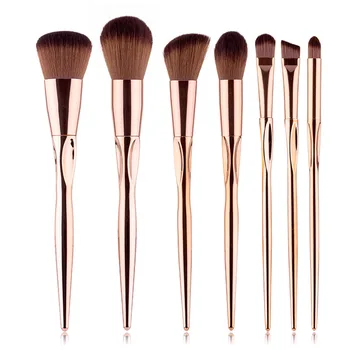 

7pcs Heart Shape Foundation Powder Makeup Brushes Dense Synthetic Hair Cosmetic Tool Fan Contouring Brush Make Up Brushes