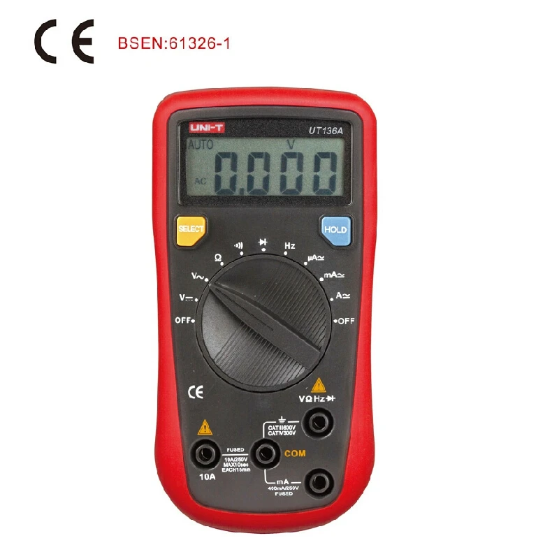 UNI T UT136A Digital Multimeter 3999 Count multi meter AC