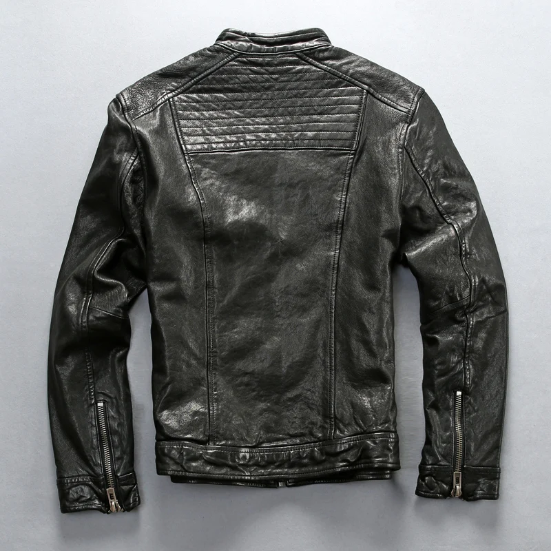 Мужская куртка из натуральной кожи, брендовая Повседневная куртка-бомбер, толстая мягкая куртка для сна, Мужская Дизайнерская винтажная крутая мотоциклетная куртка-пилот