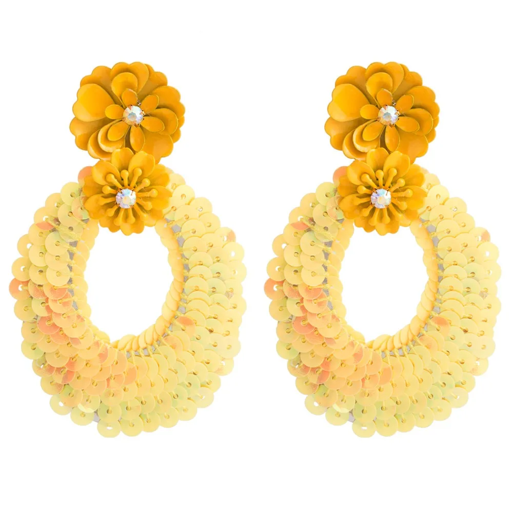 huge flower earrings