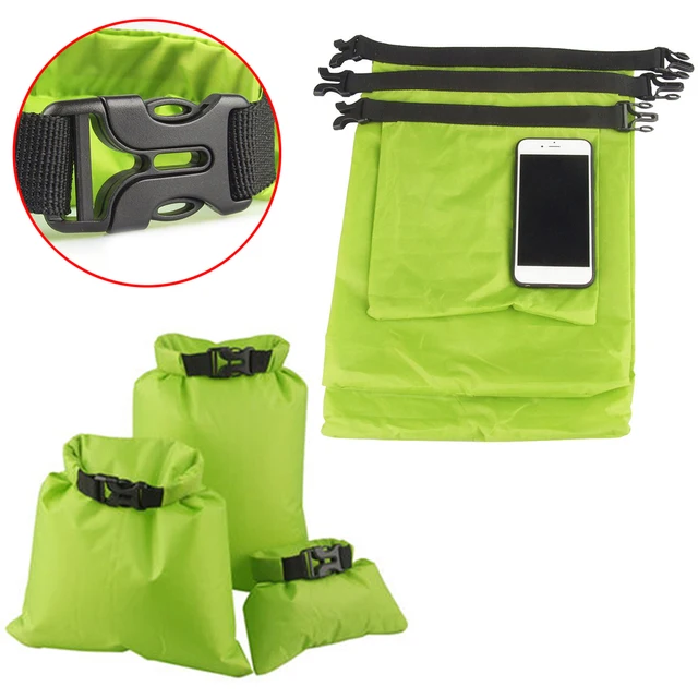 MAYITR 3 Pcs Étanche Flottant Sec Sac Sac Ultra-léger En Nylon pour Extérieur Canoë Kayak Bateau Rafting Sec Sac poche