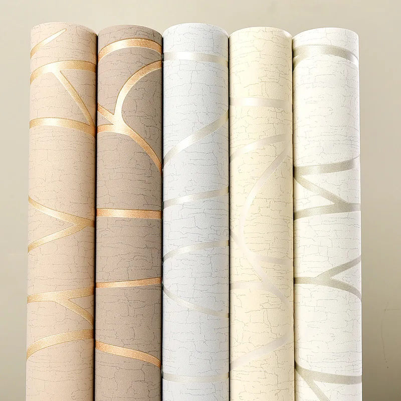 

53CMX10M Modern Geometry Striped Wallpaper For Walls 3D Embossed Living room Sofa TV Background Home Wall Paper Rolls