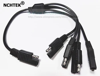 

NCHTEK BLACK 1 to 4 SAE Power Extension Cable Adapter Connector 2Pin Quick Connect Disconnect Plug About 35CM/Free Shipping/6PCS