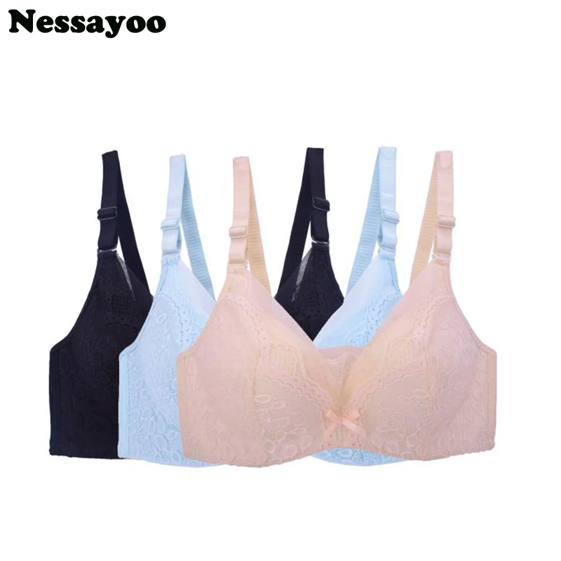 Small Breast Striped Bra Push Up Bra For Small Breasts Lace Thick Bras For Wormen Sexy Lace