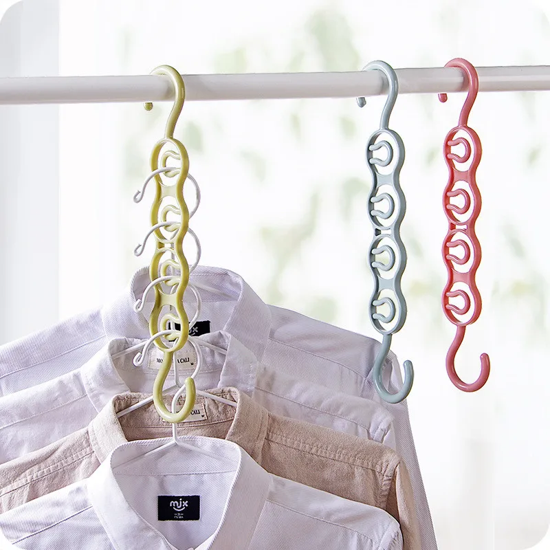 

New Plastic Scarf Clothes Hangers Storage Racks Clothes Drying Rack Multifunction Multi-port Support Circle Clothes Hanger