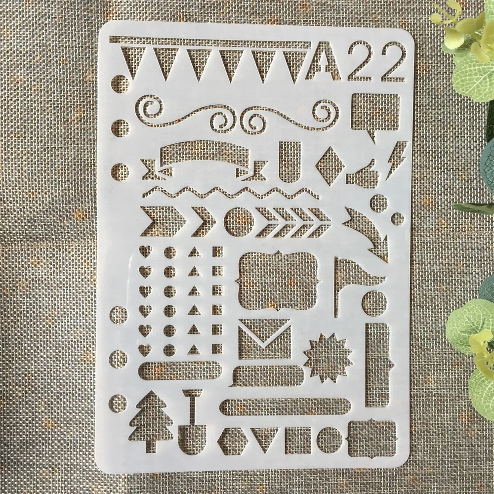 

21cm Notebook Icon A22 DIY Layering Stencils Painting Scrapbook Coloring Embossing Album Decorative Card Template