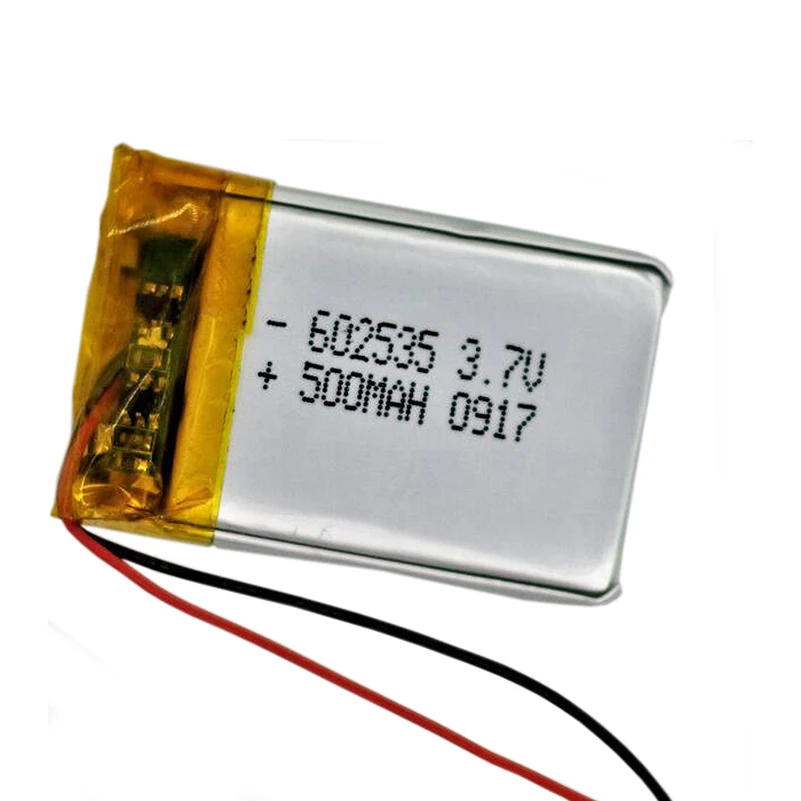 

New 1pc 3.7V 500mAh Li-Polymer Rechargeable battery 602535 For MP4 MID DVD GPS Bluetooth Headset pen Glasses