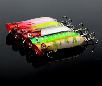 

HENGJIA Super Quality Mix 5 Colors 80mm 11g Hard Bait Popper Fishing lures Bass Fresh Salt water PO032