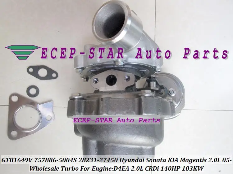 Turbo GTB1649V 757886-5004S 757886 28231-27450 Turbocharger For Hyundai Tucson Santa Fe KIA Carens ceed Magentis 2.0L CRDi D4EA (3)