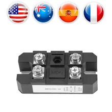 1 шт. черный модуль однофазный диодный мост выпрямитель мощность модульные выпрямители 100A 1600 в высокой мощности 4 клеммы