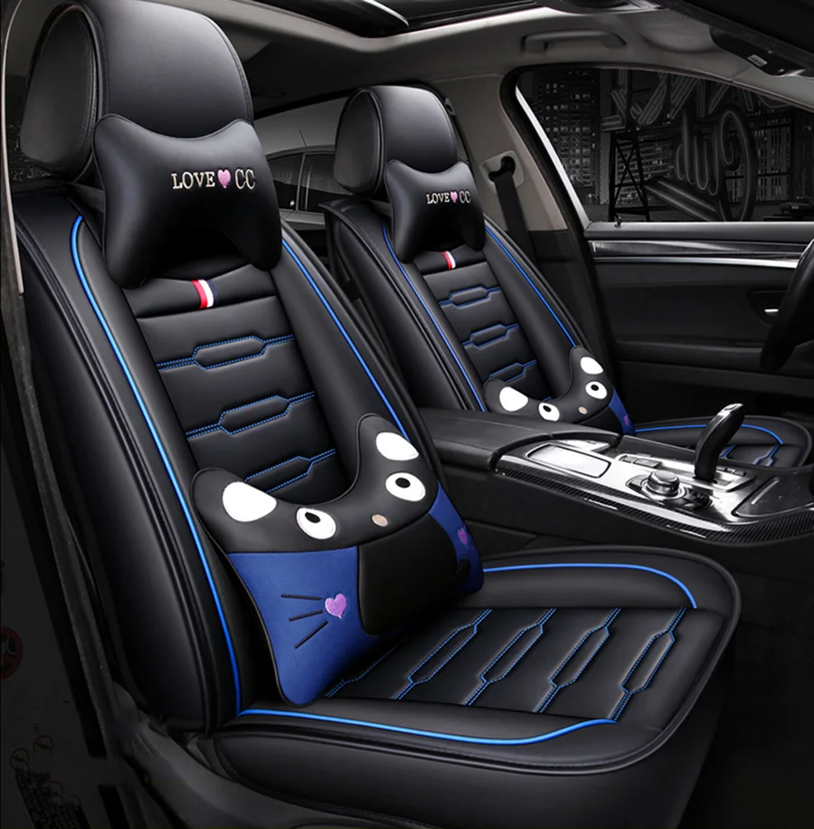 Передний+ Великую Китайскую Мультфильм кожаный универсальный чехол для автомобильных сидений для Honda accord 7 8 9 civic CRV CR-V 2013 2012 2011 авто