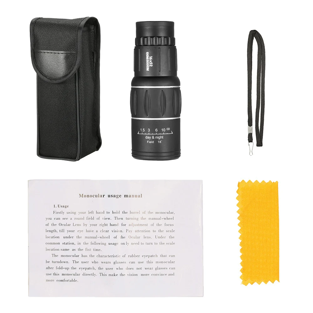 Монокулярный охотничий телескоп с двойным фокусом 16x52|portable scope|monocular huntinghigh power scope