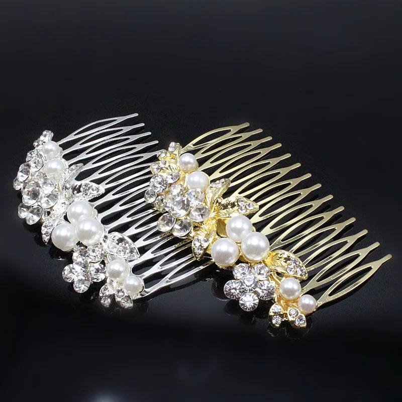 1pc Fashion Clip Hair Comb Brides Silver Hair Pin Girls Crown