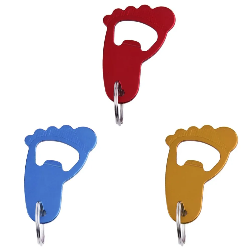 Foot Shape Metal Bottle Opener Key Ring Chain Keyring Keychain Metal Beer Bar Tool Claw Giftin