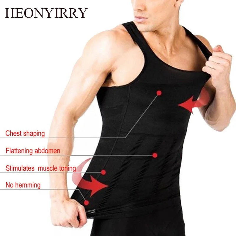 Men Shapers Sleeveless Firm Tummy Belly Buster Vest Control Slimming