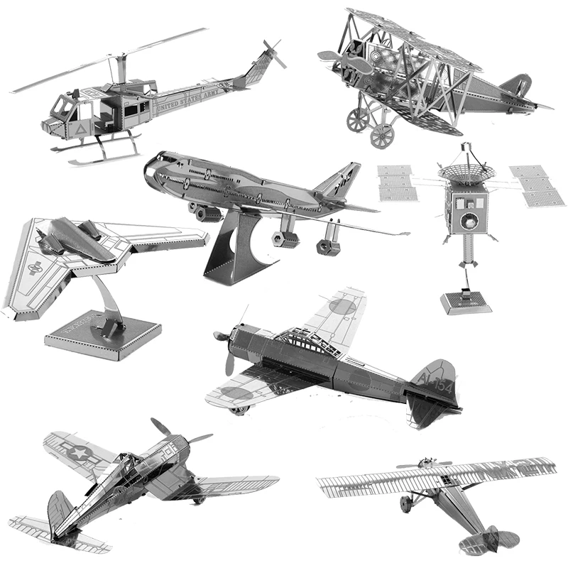 

Puzzle 3D Metal Model AVRO LANCASTER BOMBER/De Harvilland Tiger Moth/ Wrighter Brother Airplane Adult Collection Jigsaw Toy Gift